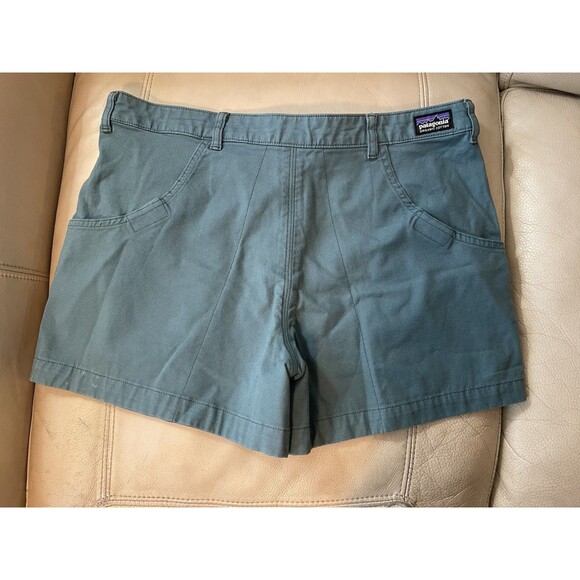 Patagonia Women’s Shorts Size 12 Organic Cotton Green Tate Utility - Picture 1 of 11